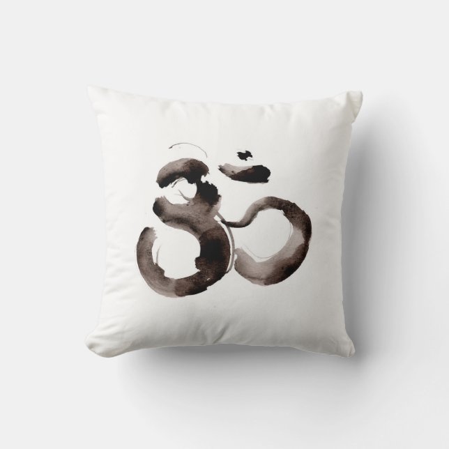 Cojín Decorativo Throw pillow with Om motif (Anverso)
