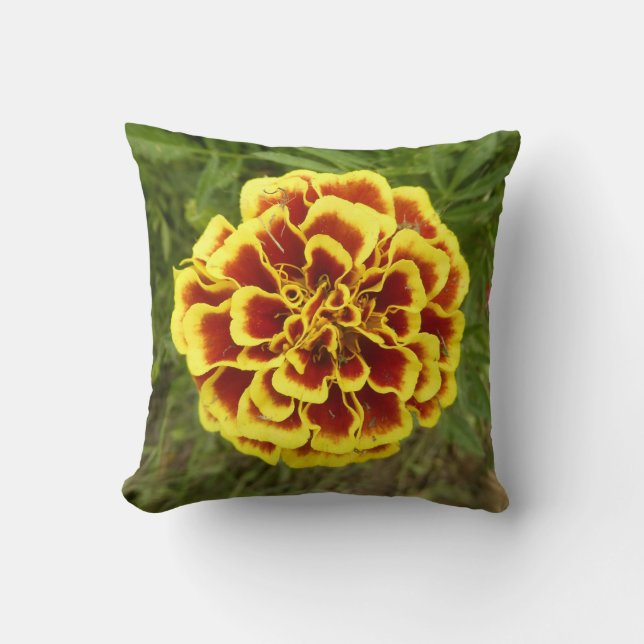 Cojín Decorativo Throw Pillow With Picture Of Marigold On It (Anverso)