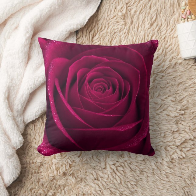 Cojín Decorativo Throw pillow with rose inspired  (Manta)