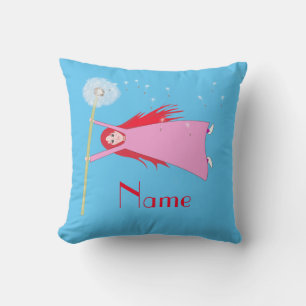 Cojín Decorativo Thunder_Cove, Chica Dandelion de cabello rojo