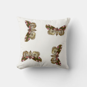 Cojín Decorativo Thyatira batis - La polilla de la flor de la pluma