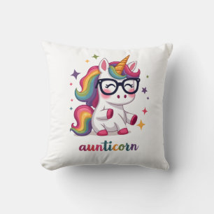 Cojín Decorativo Tíaunicornio Tía Haciendo Señal de Aprobación con