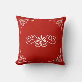 Cojín Decorativo Tibetan Art Square Pillow on Red | Customizable Bo