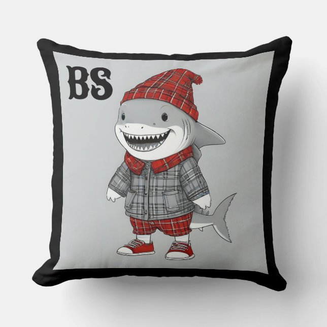 Cojín Decorativo tiburón disfraz escocés - tiburón escocés encantad (Anverso)