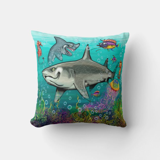 Cojín Decorativo Tiburones (Anverso)
