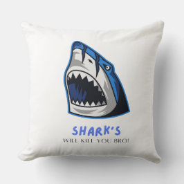 COJÍN DECORATIVO TIBURONES TE MATARÁN HERMANO...  CITA DIVERTIDA