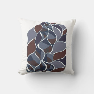 Cojín Decorativo Tidal Echoes – Camiseta de Arte Abstracto en Tonos