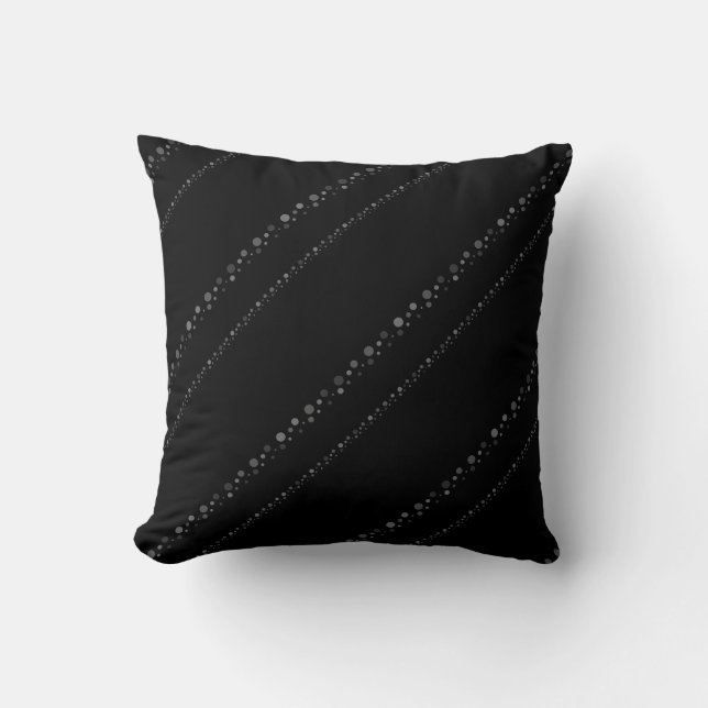 Cojín Decorativo Tidy Black Styled Point Stripes Graphic (Anverso)