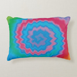 Cojín Decorativo Tie dyed groovy funky patrón giratorio fresco