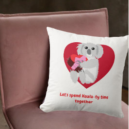 Cojín Decorativo Tiempo de calidad juntos con koalas