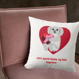 Cojín Decorativo Tiempo de calidad juntos con koalas