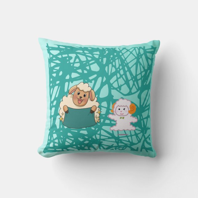 Cojín Decorativo Tiempo de espera que mamá se lea al bebé " (Anverso)