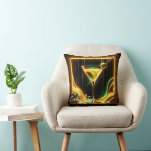 Cojín Decorativo Tiempo de Fiesta de moda Neon personalizado