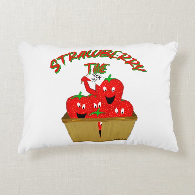 Cojín Decorativo ¡Tiempo de fresa! (Anverso)
