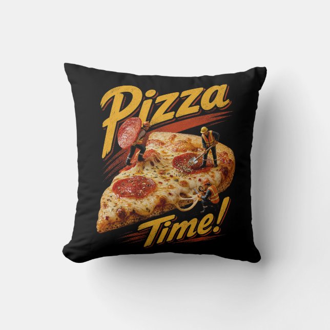 Cojín Decorativo ¡Tiempo de Pizza! (Anverso)