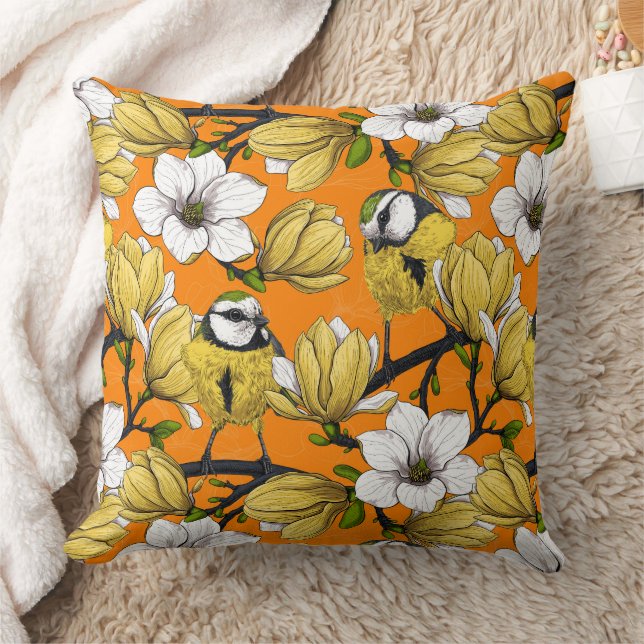 Cojín Decorativo Tiempo de primavera en amarillo (Manta)