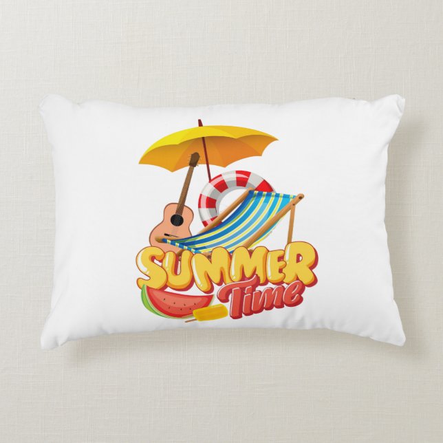 Cojín Decorativo Tiempo de verano (Anverso)
