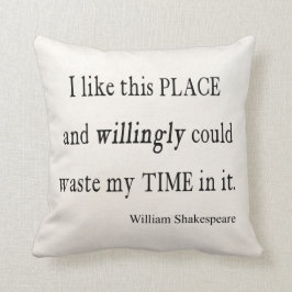 Cojín Decorativo Tiempo dispuesto inútil esta cita de Shakespeare