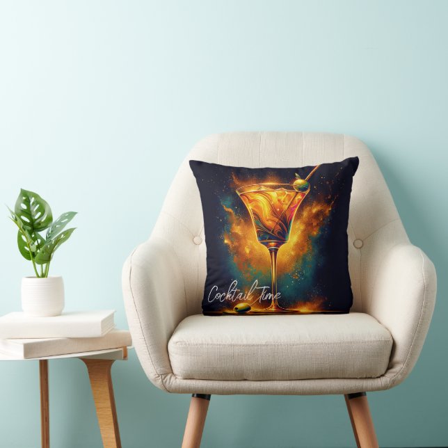 Cojín Decorativo Tiempo Fiesta moderno neón personalizado (Silla)