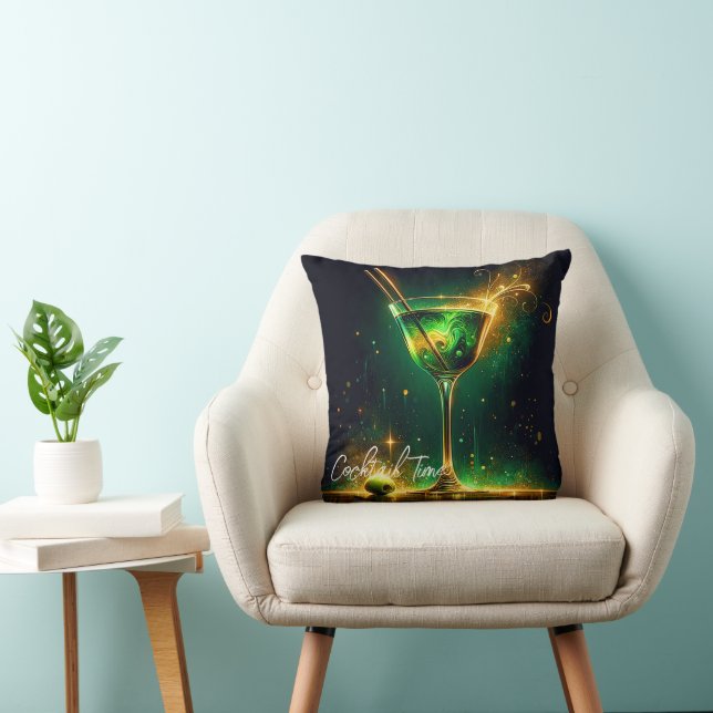 Cojín Decorativo Tiempo Fiesta neón de moda personalizado (Silla)