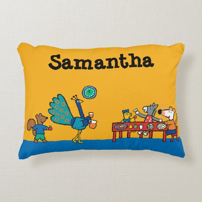 Cojín Decorativo Tiempo preescolar de Maisy y del bocado de los (Anverso)