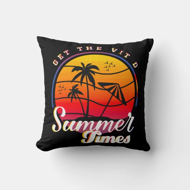 Cojín Decorativo Tiempos de Verano (Anverso)