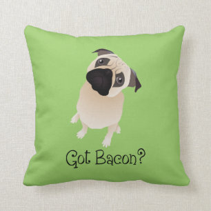 Cojín Decorativo ¿Tienes a Bacon?  Pug PIllow