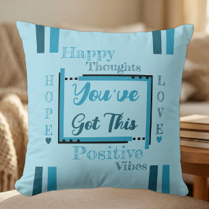 Cojín Decorativo Tienes esta motivación azul