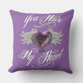 Cojín Decorativo Tienes Mi Corazón Rosa