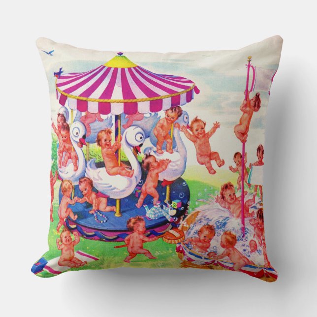 Cojín Decorativo Tierra del bebé (Anverso)