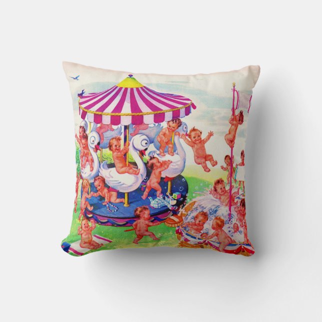 Cojín Decorativo Tierra del bebé (Anverso)