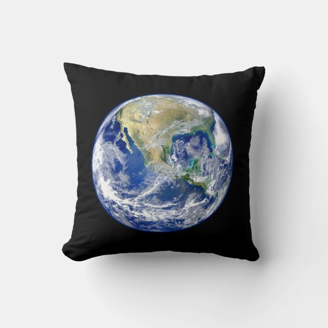 Cojín Decorativo Tierra del planeta (Anverso)
