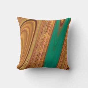 Cojín Decorativo Tierra Esmeralda – Fluido Abstracto Verde Marrón y
