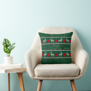 Cojín Decorativo Tierra Maravillosa Invernal,Pino Reno Verde
