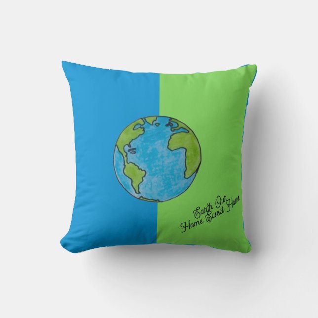 Cojín Decorativo Tierra nuestro hogar dulce hogar (Anverso)