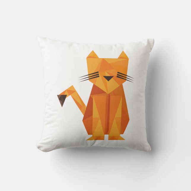 Cojín Decorativo Tiger Oragami (Anverso)