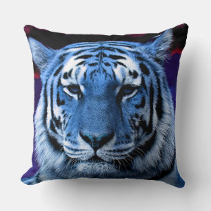 Cojín Decorativo Tigre azul
