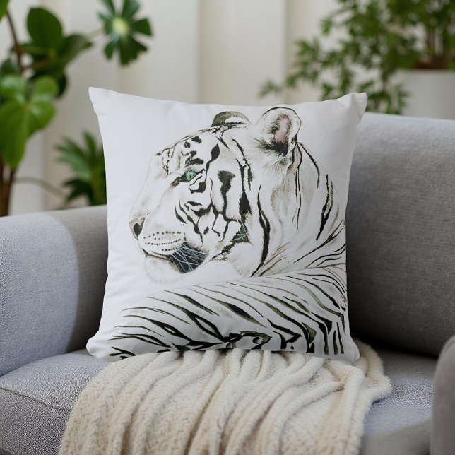 Cojín Decorativo Tigre blanco (Subido por el creador)