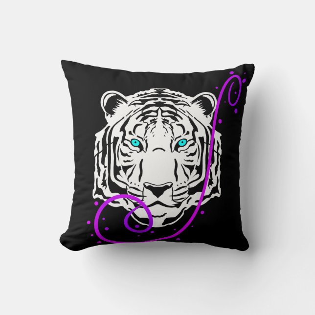 Cojín Decorativo Tigre blanco (Anverso)