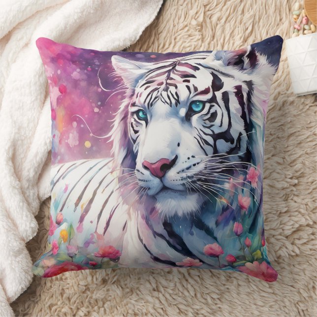 Cojín Decorativo Tigre blanco - Pillow (Manta)