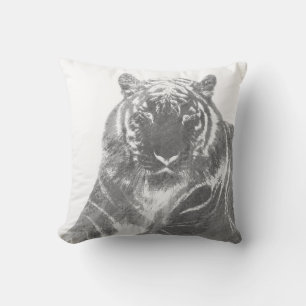 Cojín Decorativo Tigre blanco y negro