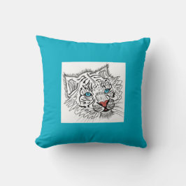 Cojín Decorativo Tigre de bebé de ojos azules