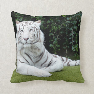 Cojín Decorativo tigre de Bengala blanco
