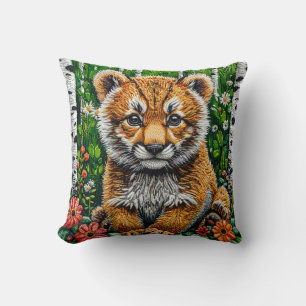 Cojín Decorativo Tigre de dibujos animados lindo