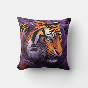 Cojín Decorativo Tigre en morado