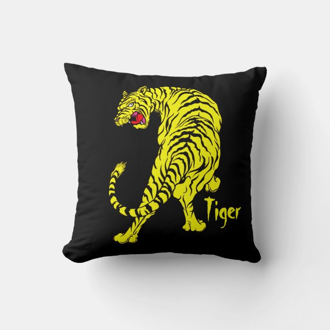 Cojín Decorativo Tigre feroz (Anverso)