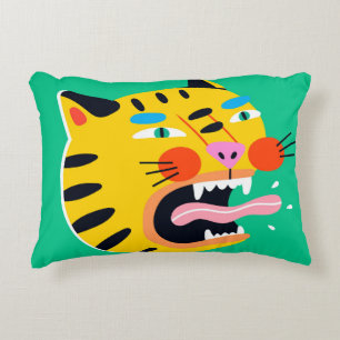 Cojín Decorativo Tigre gracioso abstracto
