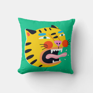 Cojín Decorativo Tigre gracioso abstracto