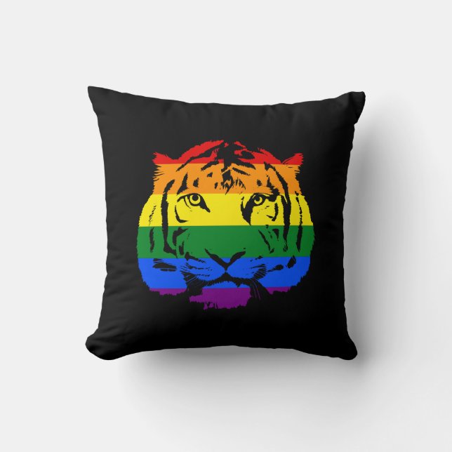 Cojín Decorativo Tigre LGBT (Anverso)