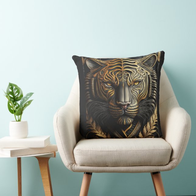 Cojín Decorativo tigre metalizado (Silla)